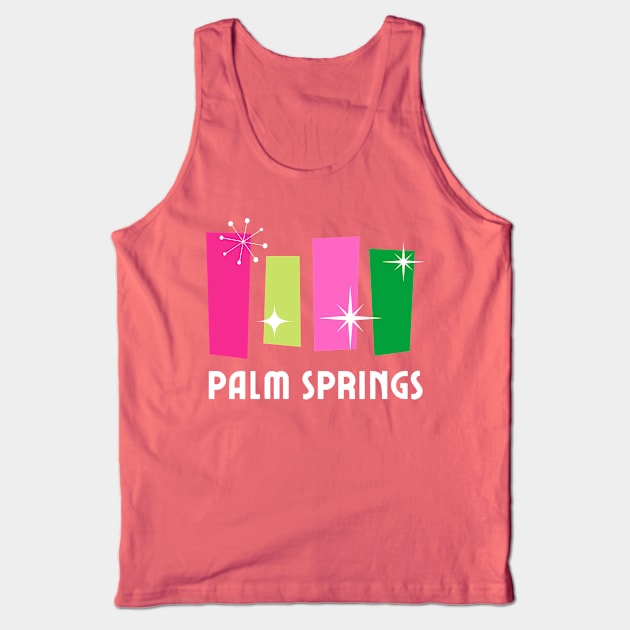 Palm Springs California Retro Vintage Tank Top by MalibuSun